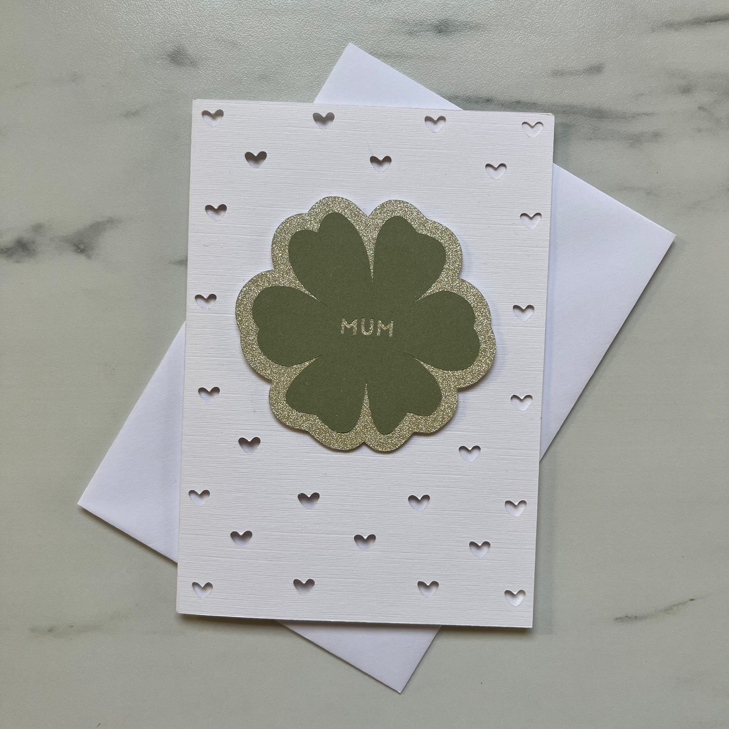 Mum Flower Silhouette Card