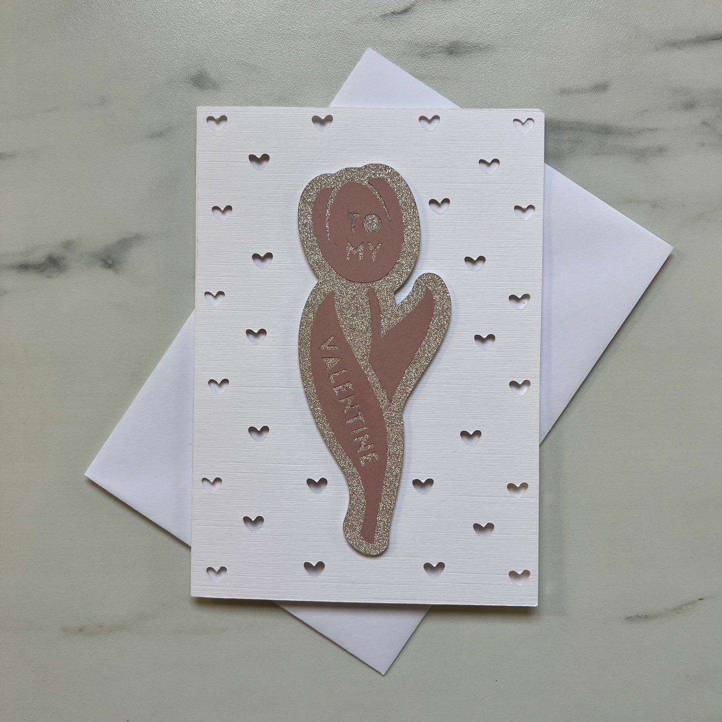 Valentines Tulip Silhouette Cards