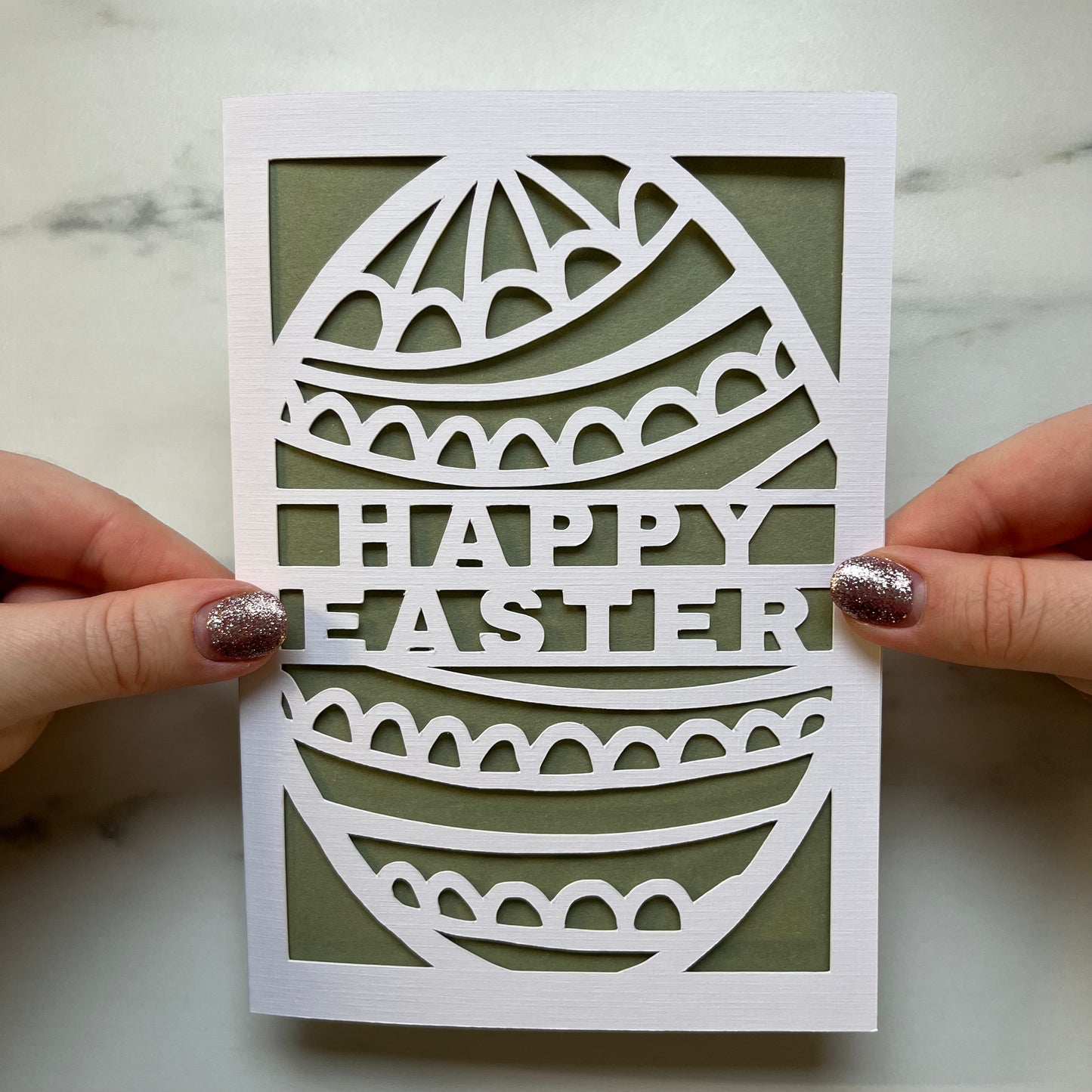 Easter Egg Papercut Card