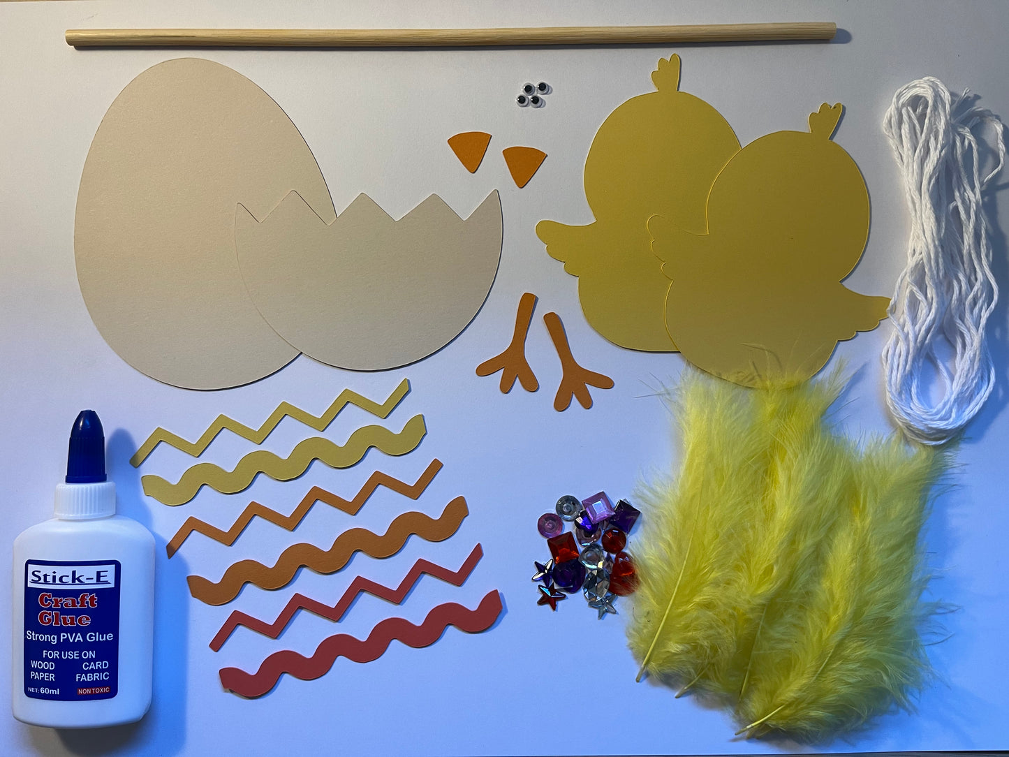Kids Make Your Own Easter Chick Mobile Wall Hanging Craft Kit