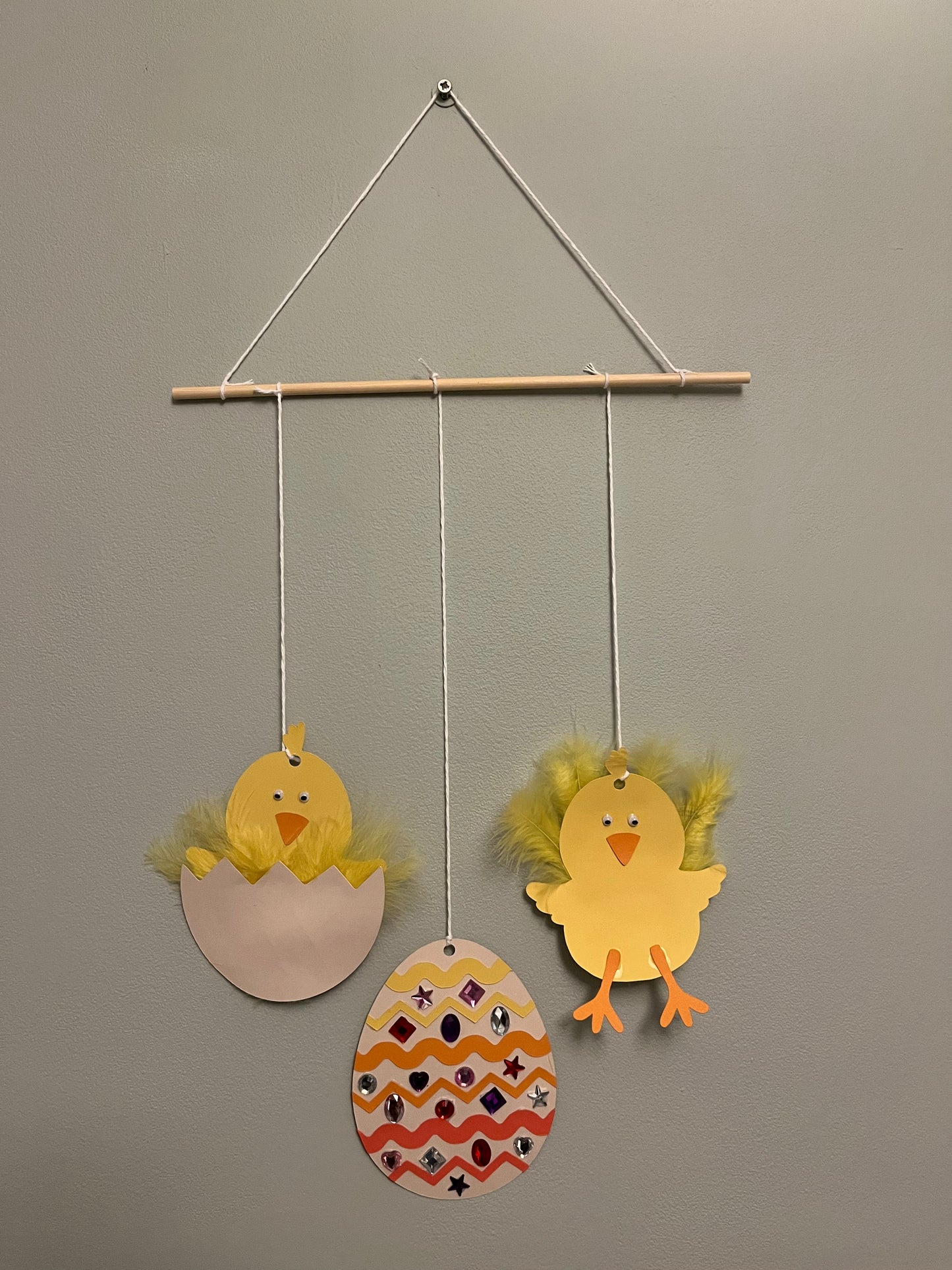 Kids Make Your Own Easter Chick Mobile Wall Hanging Craft Kit