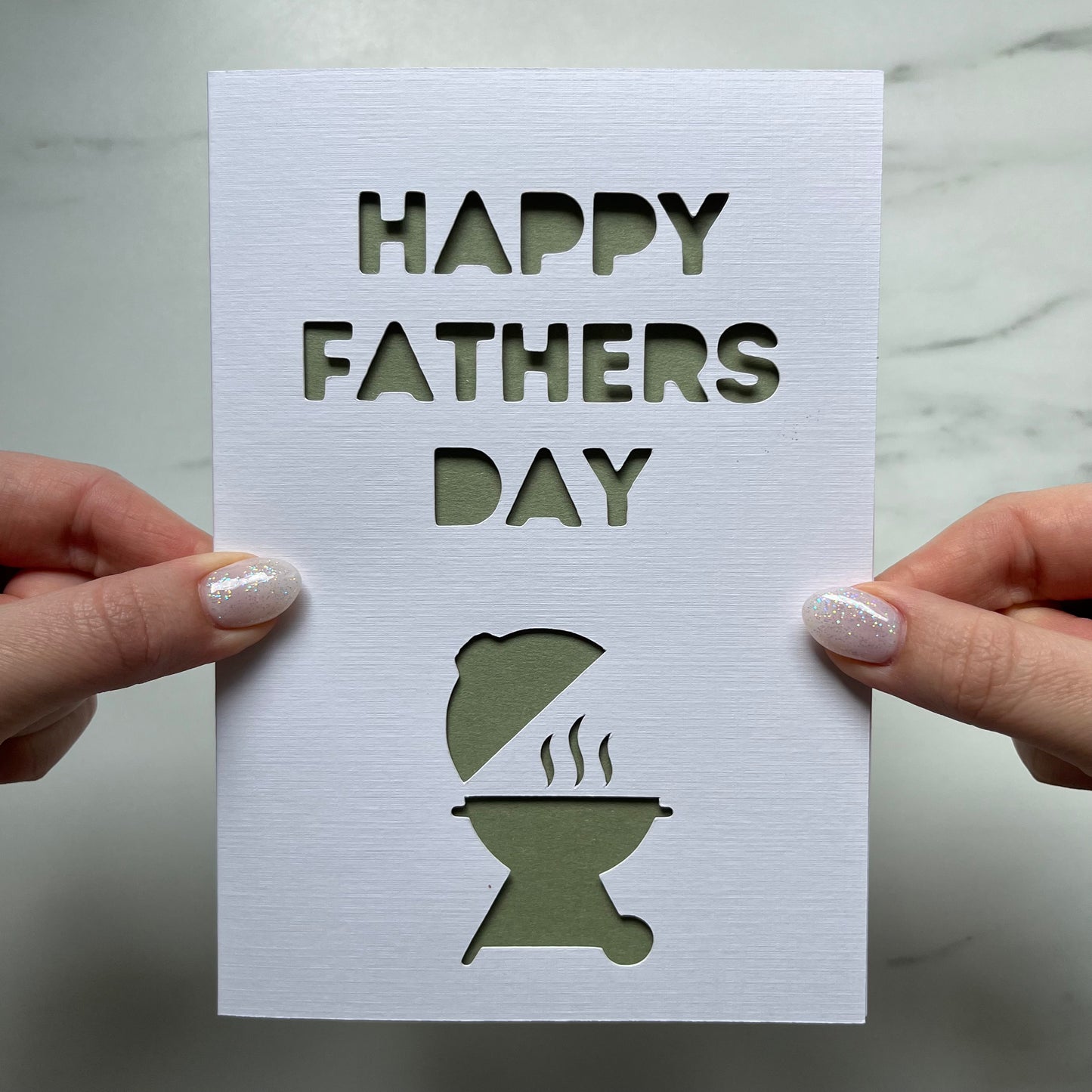 Father's Day BBQ Papercut Card