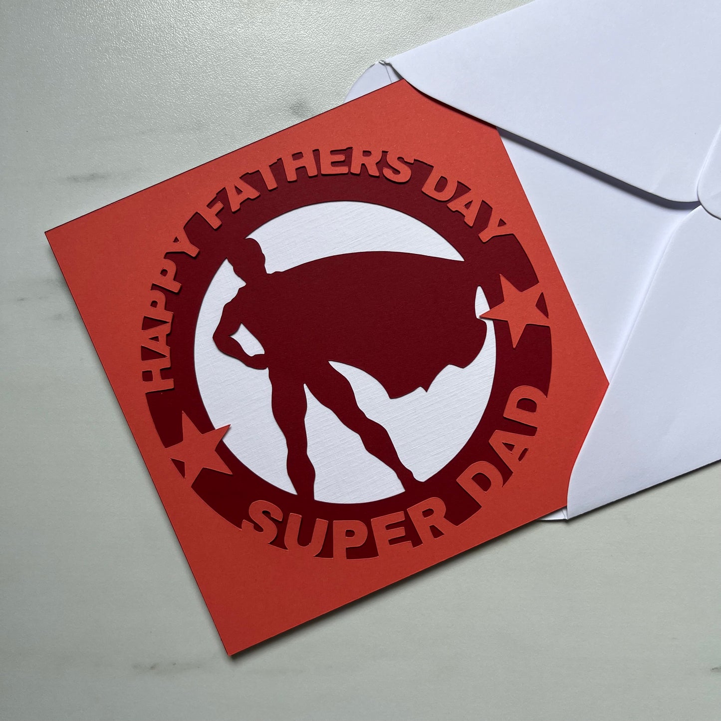 Father's Day Superhero Luxury Layered Card