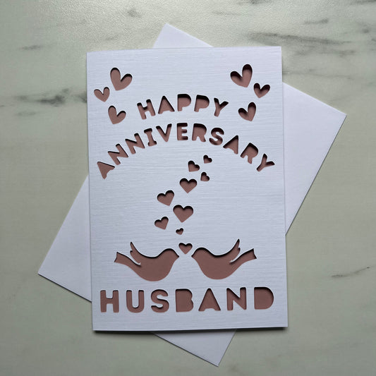 Anniversary Doves Papercut Card