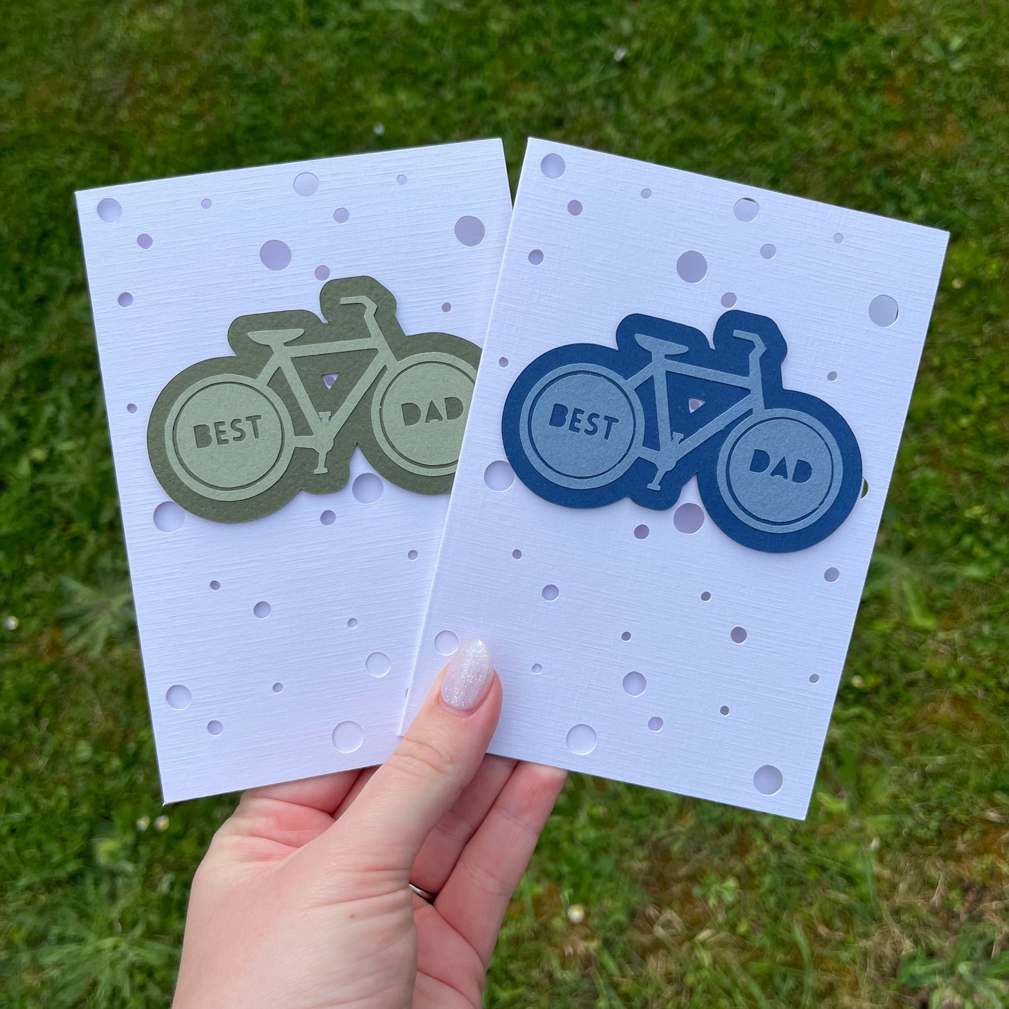 Best Dad Bike Silhouette Card