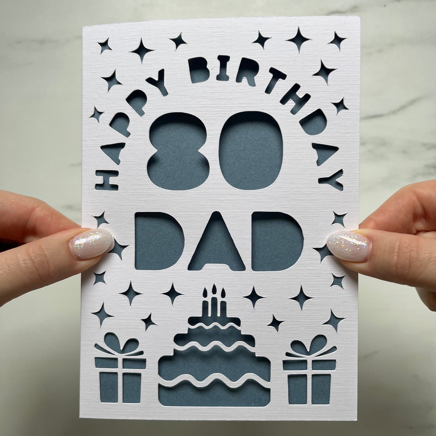 Birthday Number Personalised Papercut Card