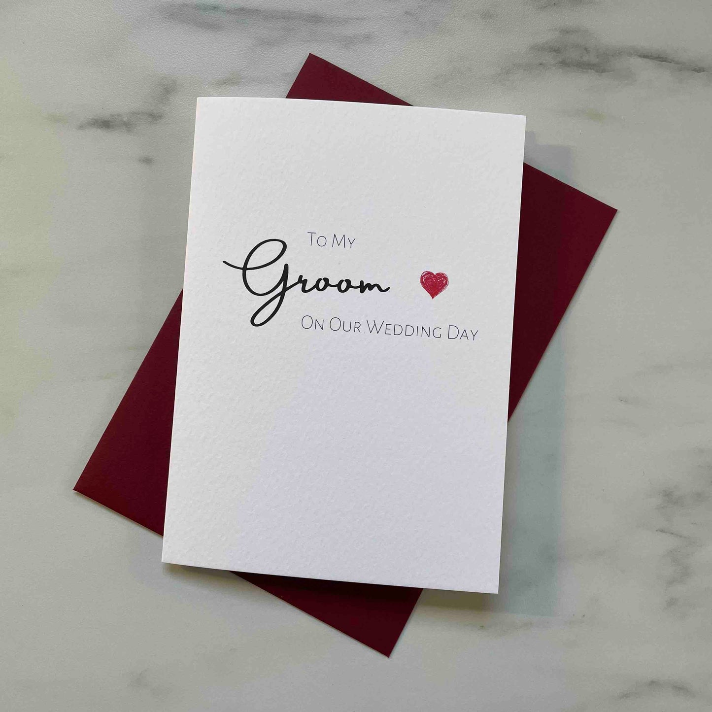 To my Groom on our Wedding Day Printed Heart Signature Card