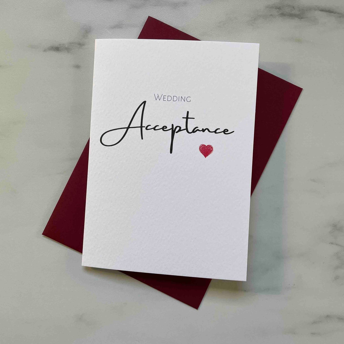 Wedding Acceptance Printed Card