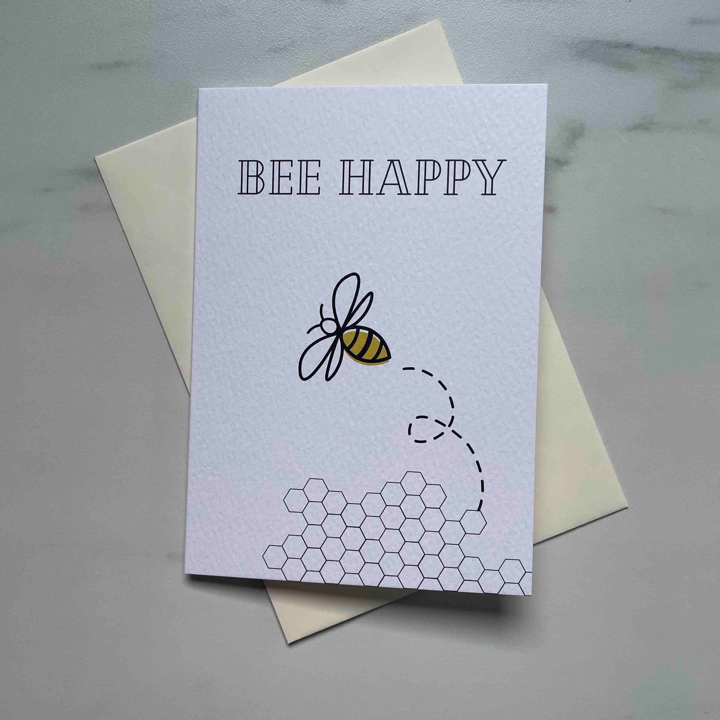 Bee Happy Printed Greeting Card