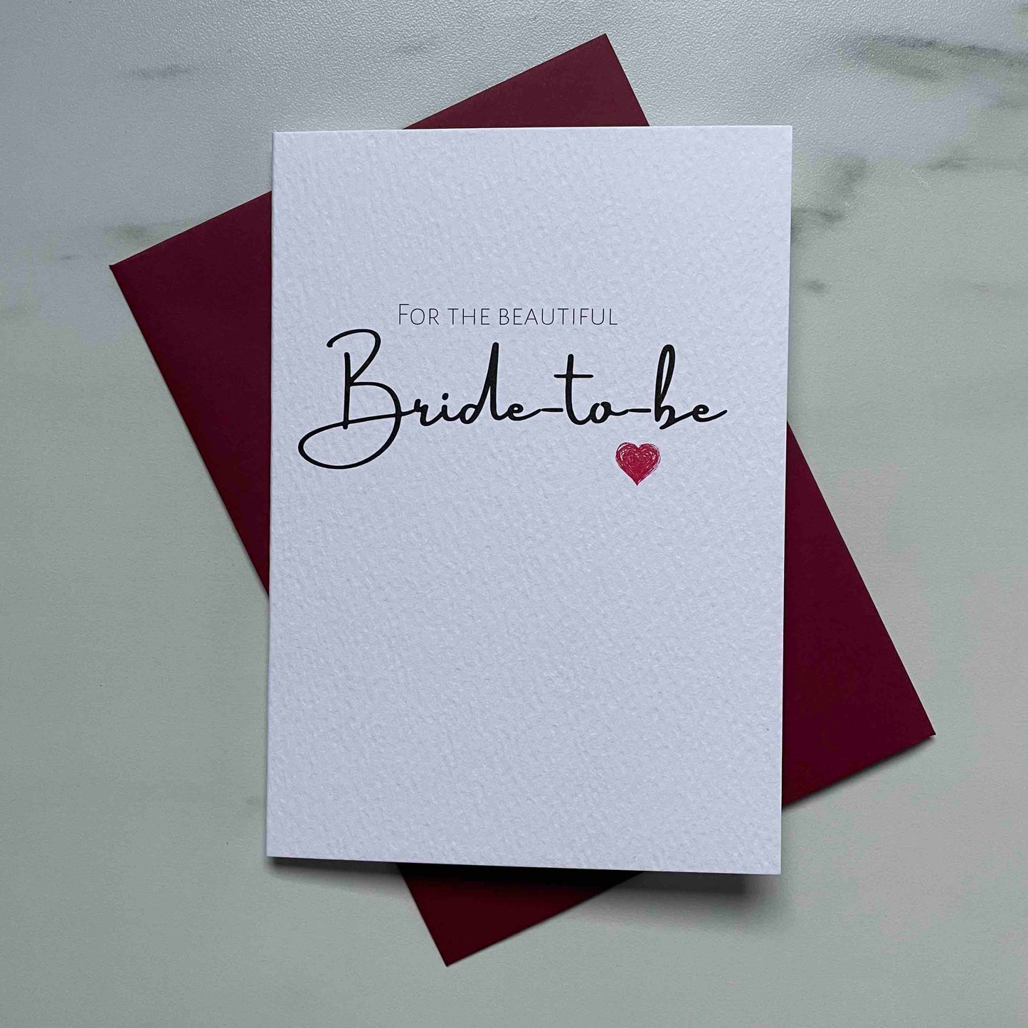 Bride-to-Be Printed Heart Signature Card