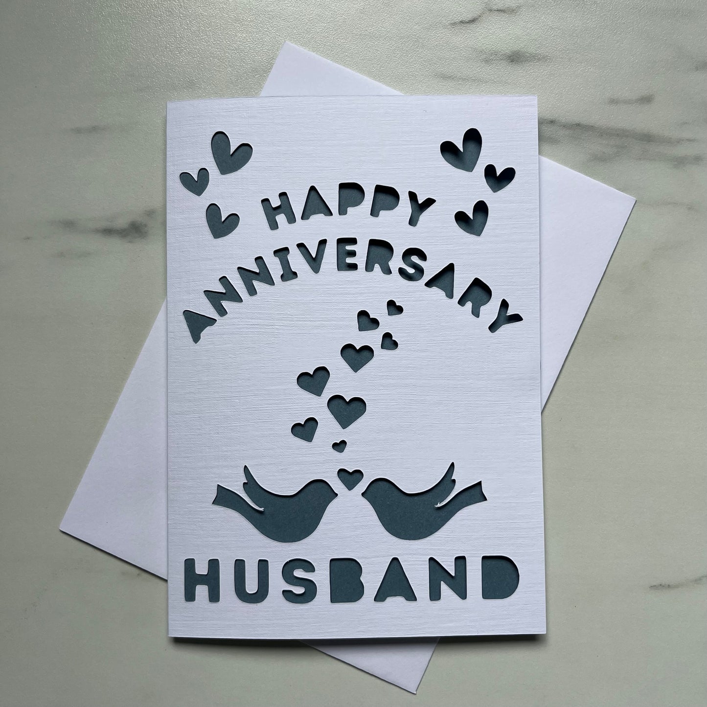 Anniversary Doves Papercut Card