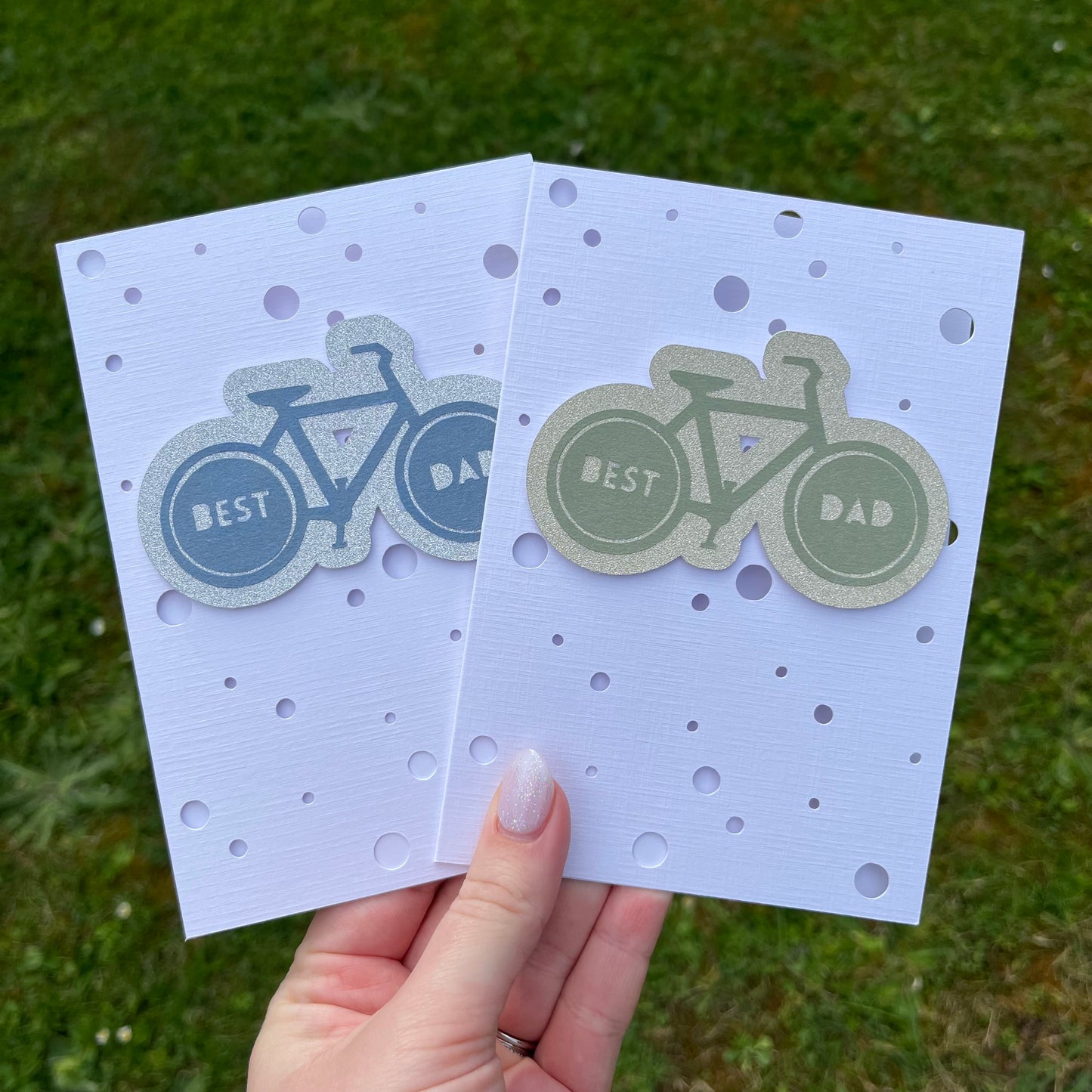 Best Dad Bike Silhouette Card