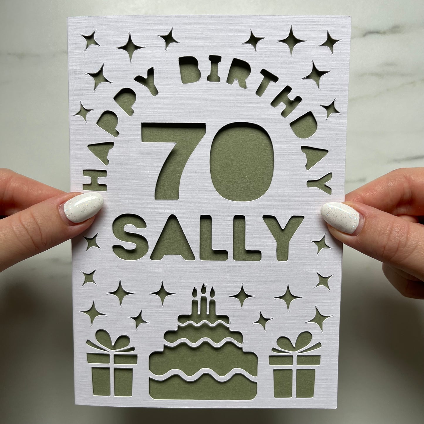 Birthday Number Personalised Papercut Card