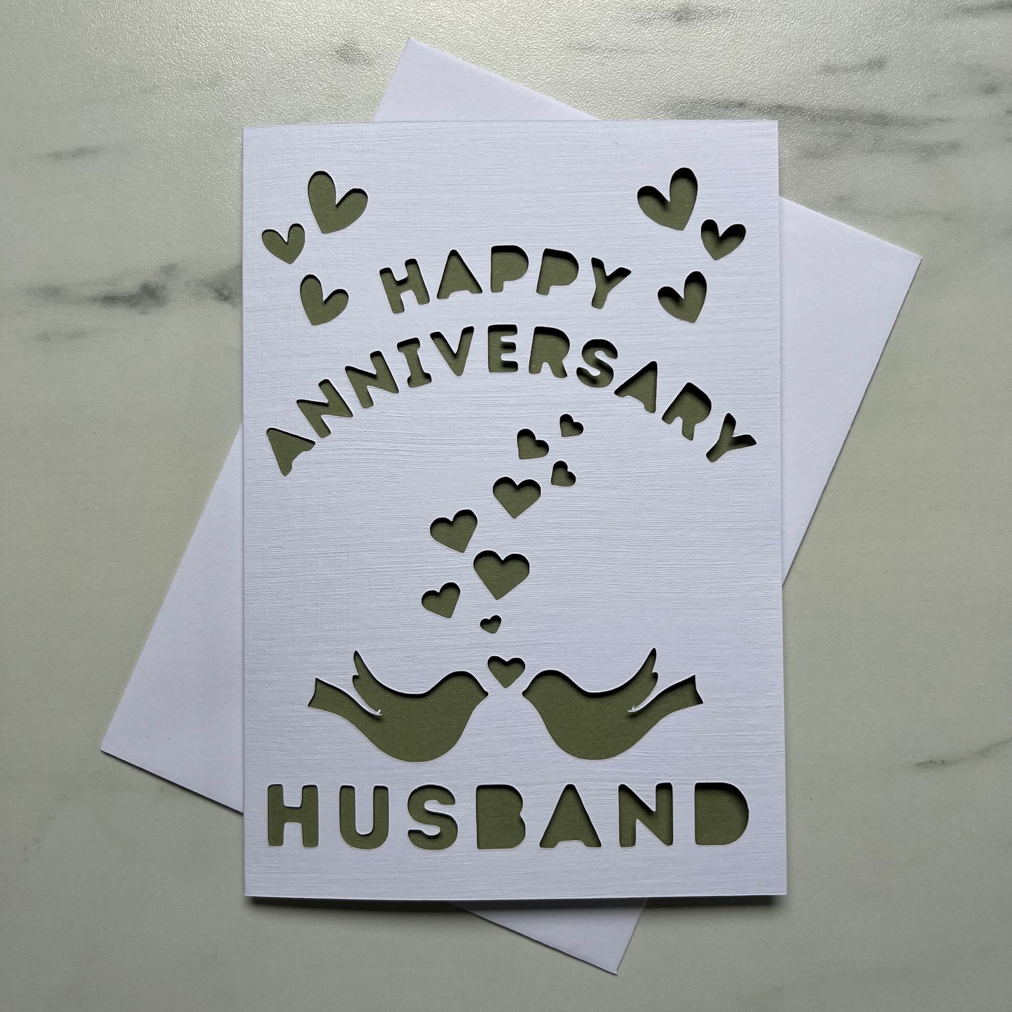 Anniversary Doves Papercut Card