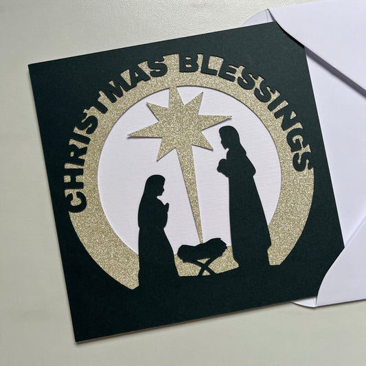 Christmas Blessings Layered Christmas Card