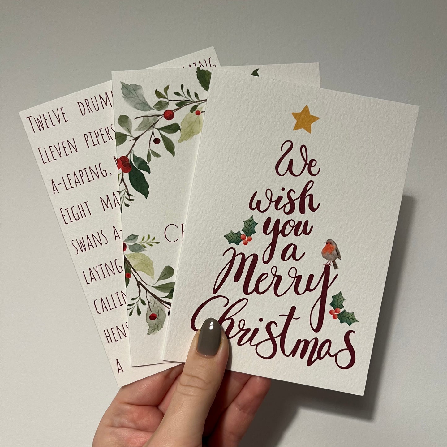 Joyful Tidings Printed Christmas Cards (Pack of 6)