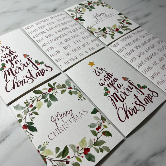 Joyful Tidings Printed Christmas Cards (Pack of 6)