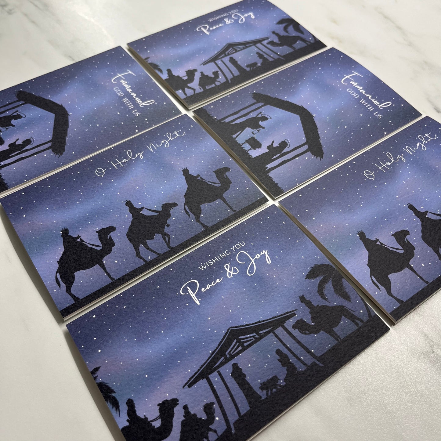 Divine Christmas Printed Christmas Cards (Pack of 6)