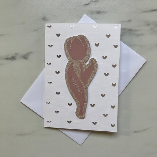 Mum Tulip Silhouette Card