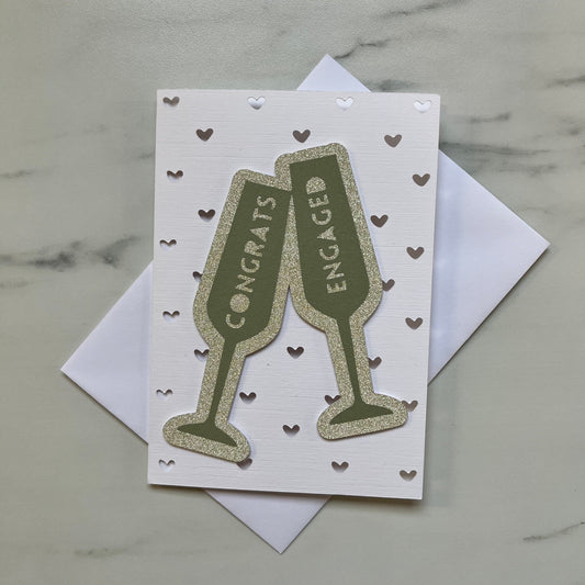 Engagement Champagne Sparkling Card