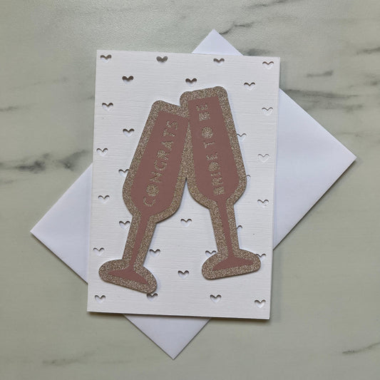 Bride-to-be Champagne Silhouette Card