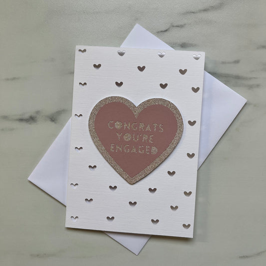 Engagement Heart Silhouette Card