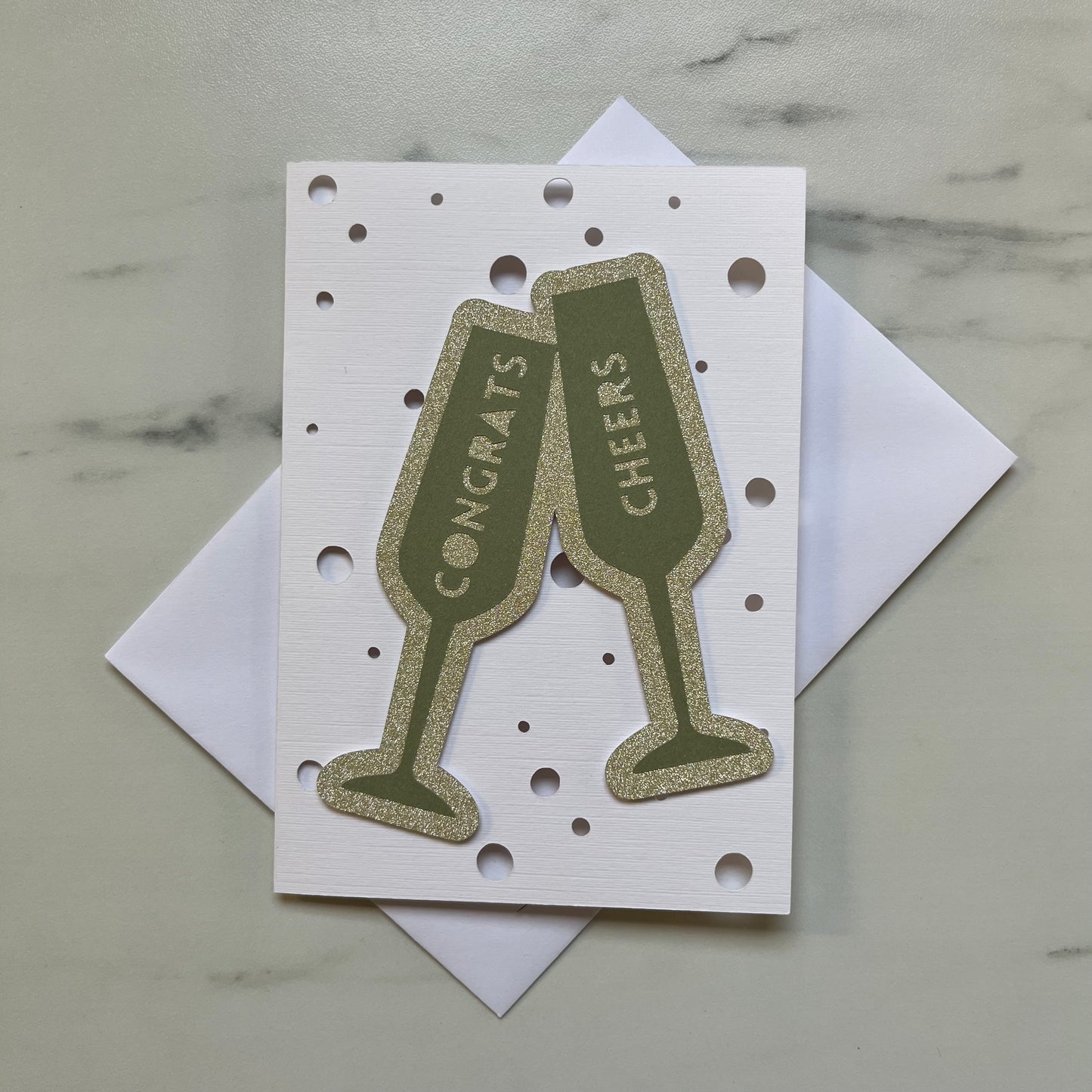 Congratulations Champagne Silhouette Card