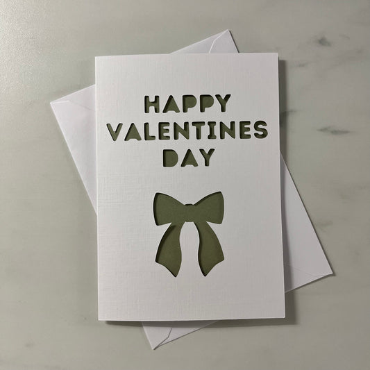 Valentines Bow Papercut Cards