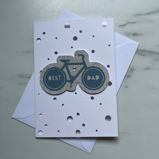 Best Dad Bike Silhouette Card