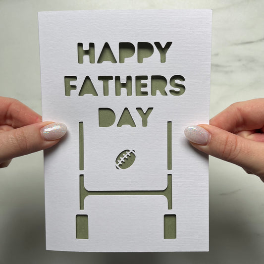 Father's Day Rugby Papercut Card