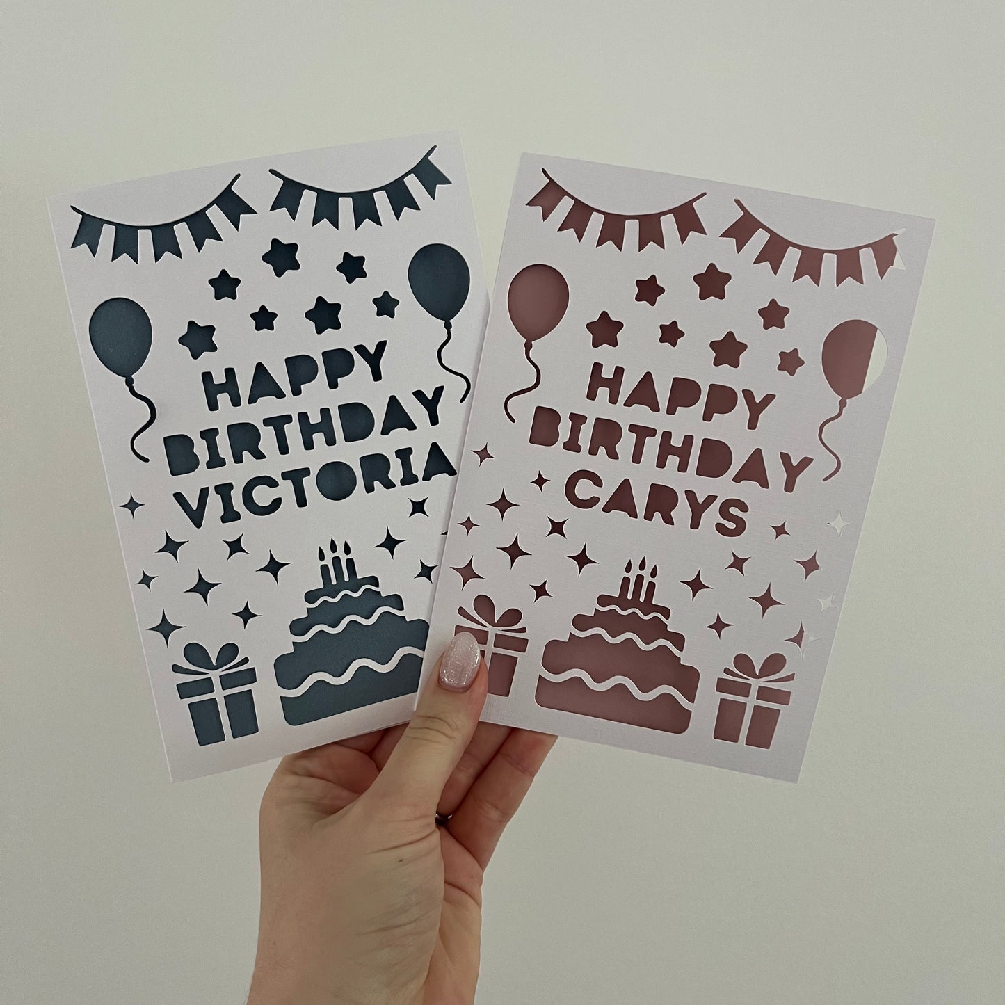 Birthday Personalised Papercut Card