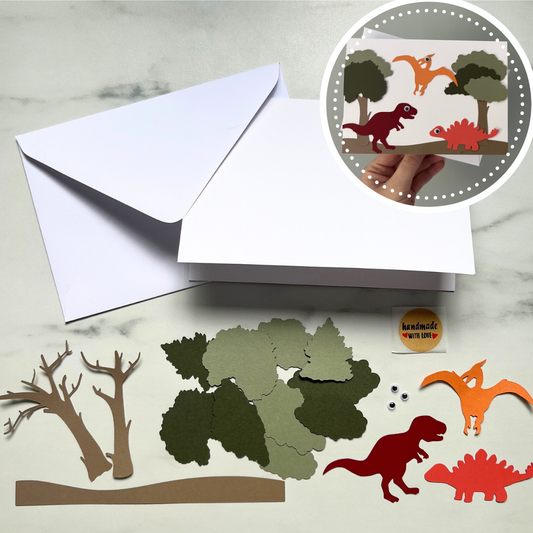 Kids Make Your Own Dinosaur Card Craft Kit