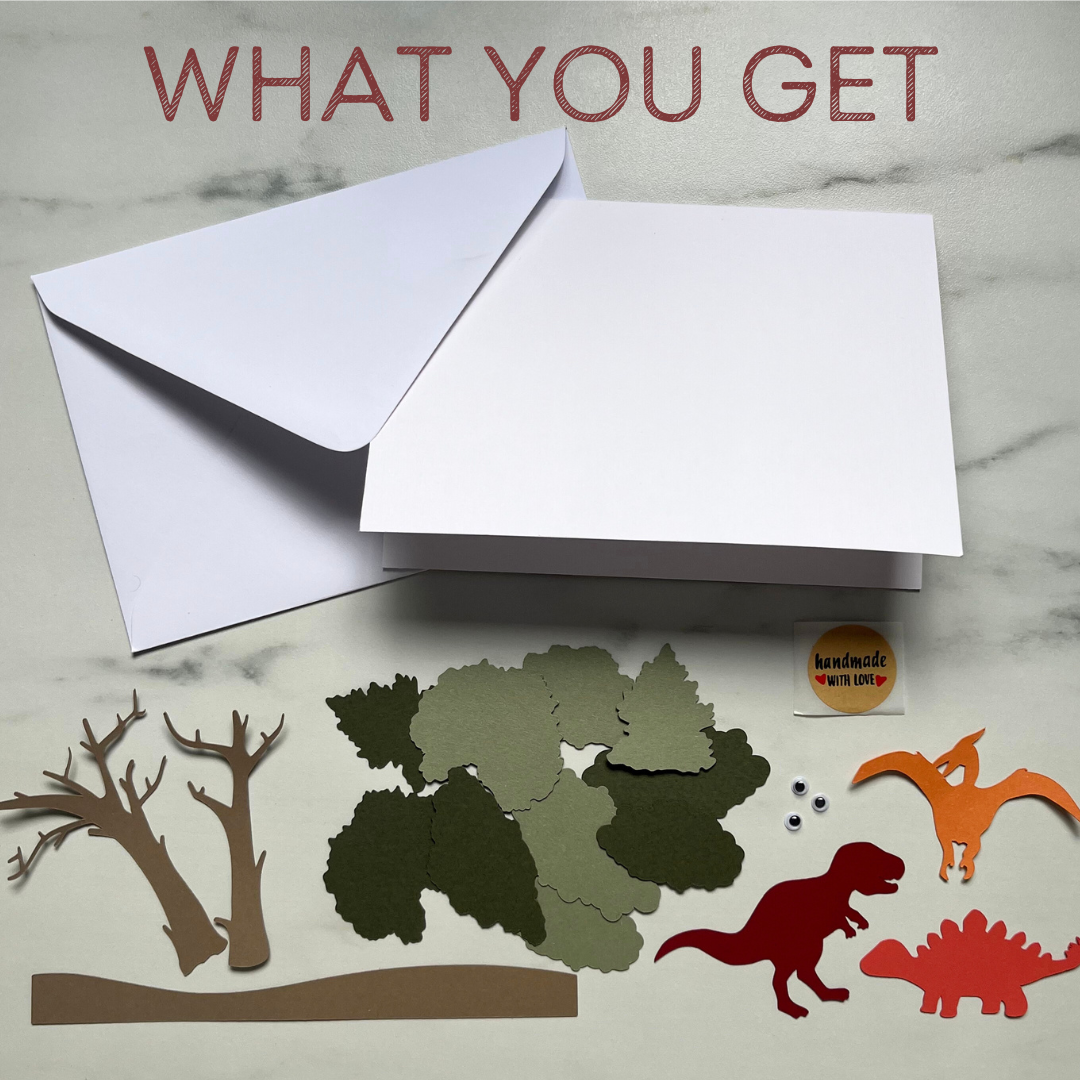 Kids Make Your Own Dinosaur Card Craft Kit