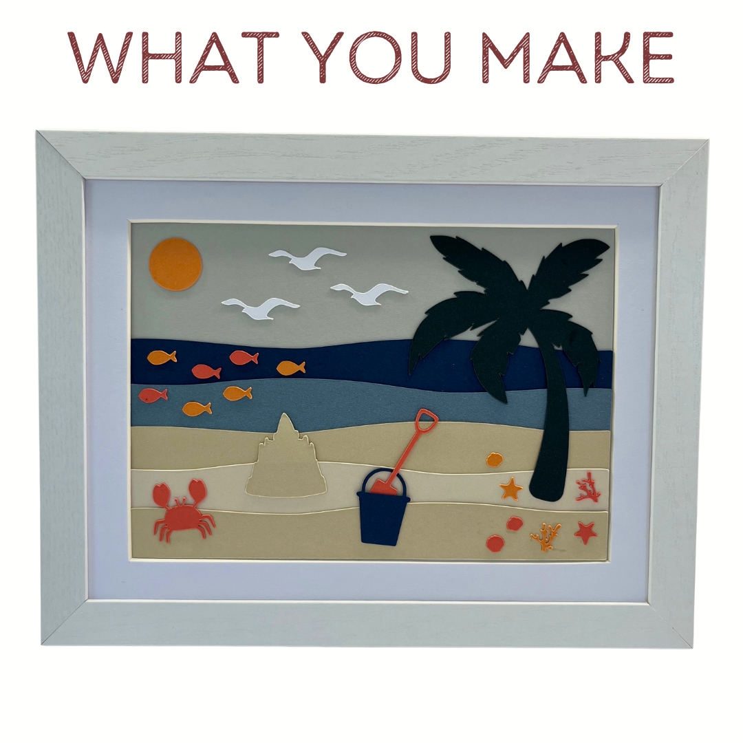 Beach Scene Wall Art Craft Kit 6x8"