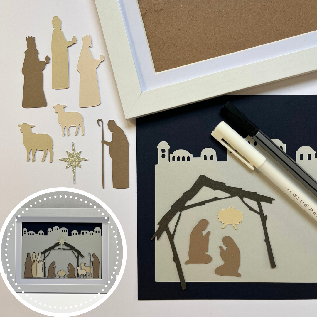 Create Your Own Framed Nativity Scene Craft Kit 6x8"