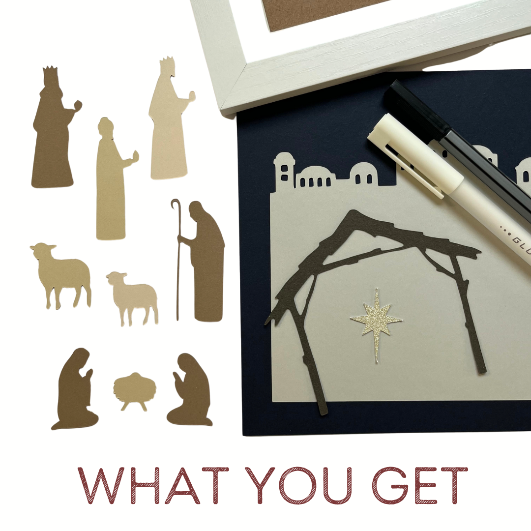 Create Your Own Framed Nativity Scene Craft Kit 6x8"