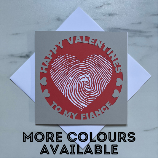 Valentines Fingerprint Luxury Layered Card