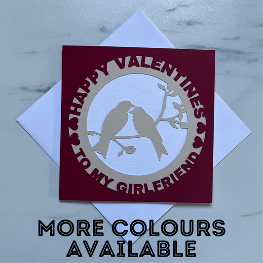 Valentines Love Birds Luxury Layered Card